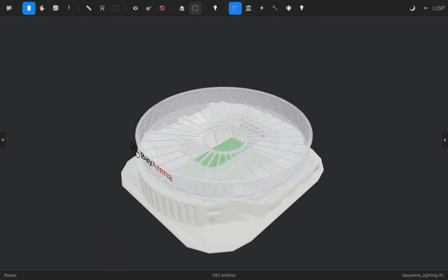 BayArena lighting model