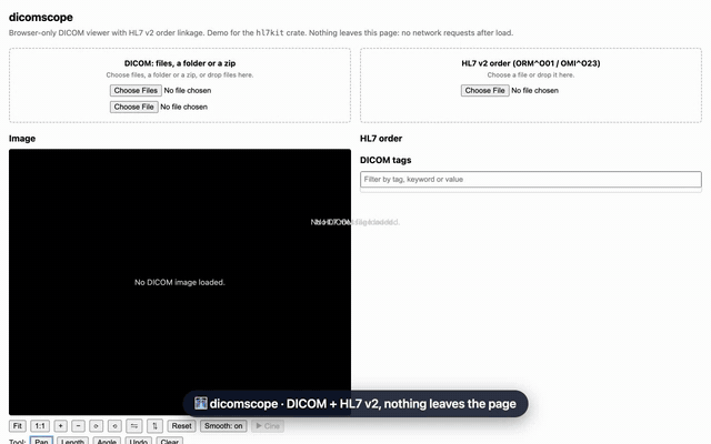 dicomscope — DICOM meets HL7 v2